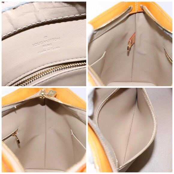 LOUIS VUITTON Monogram Vernis Houston Hand Bag Beige - Picture 13 of 15